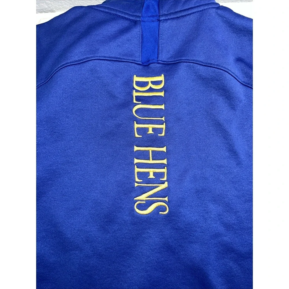 Under Armour University of Delaware 1/4 Zip Blue Pullover Embroidered UD Sz Med